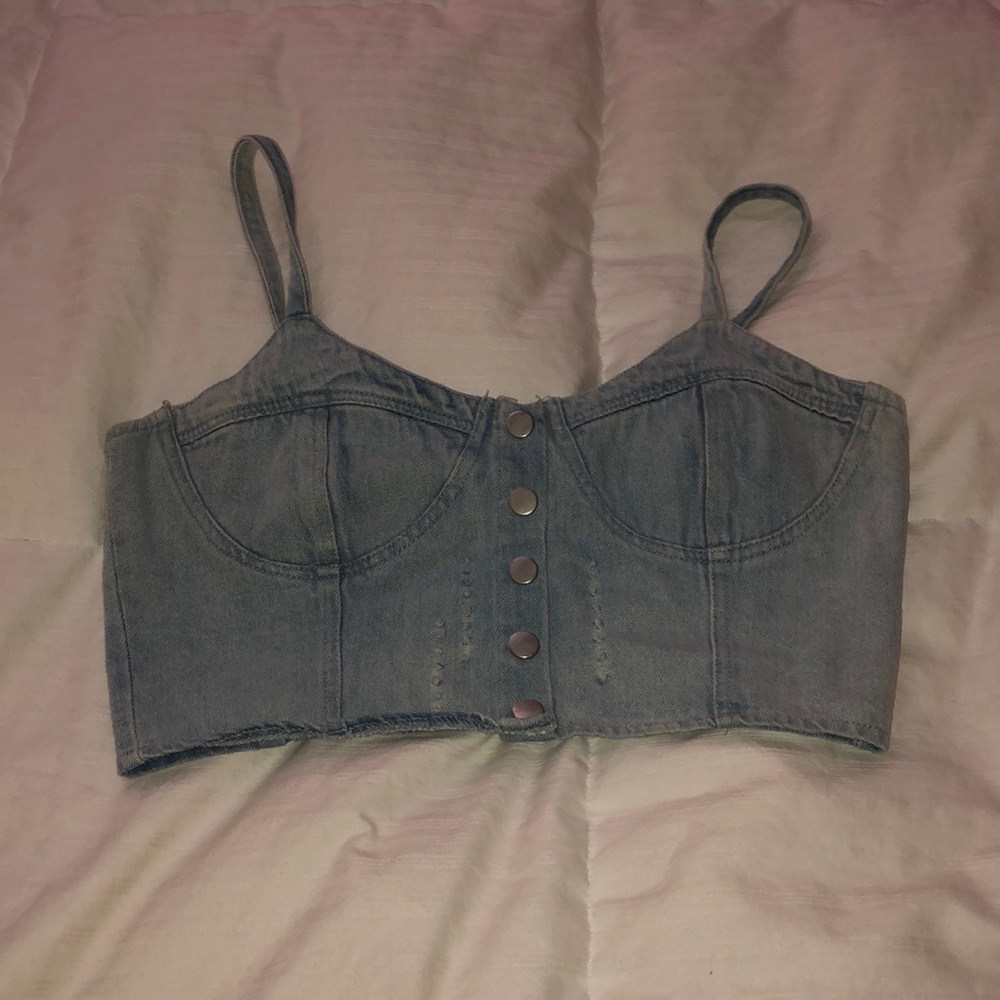 Denim crop top